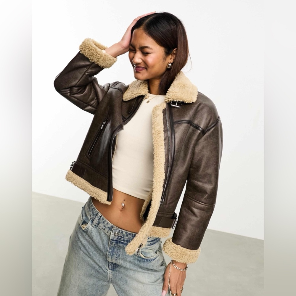 NWOT Bershka Shearling Jacket